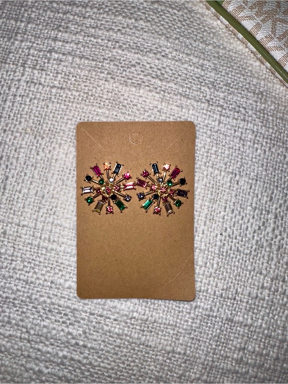 Multicolor Starburst Crystal Stud Earrings - Women Jewelry